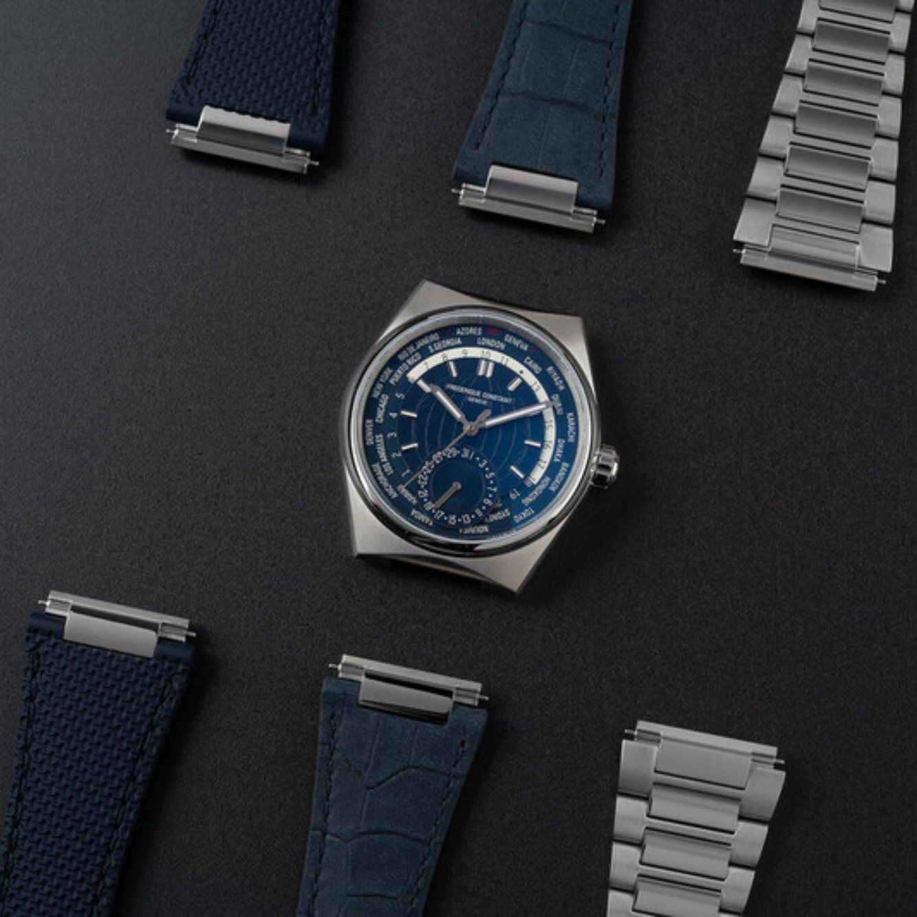 Frederique constant worldtimer blue cheap